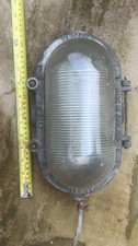 Vintage large  Industrial Bulkhead Light  LACENT  Cast Aluminium  Made in uk  