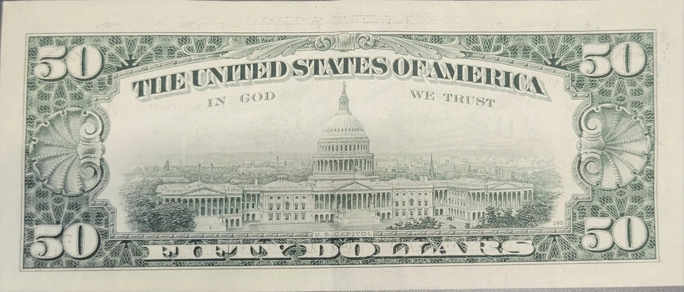 1990 $50 Dollar Die Error (6-7) 2025 Trend Repeating Serial Number - Image 3 of 3