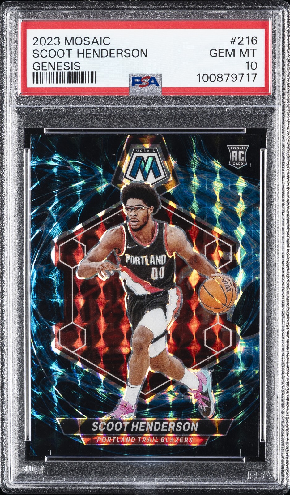 2023 PANINI MOSAIC GENESIS #216 SCOOT HENDERSON PSA 10