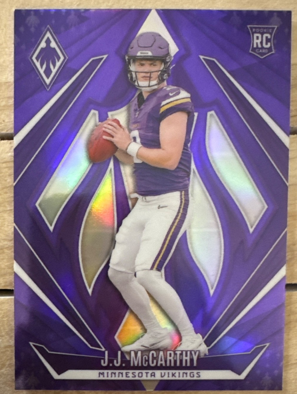2024 Phoenix Football J.J. McCARTHY Purple Rookie Card #185 VIKINGS