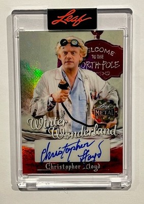 2025 Leaf Metal 1/1 Christopher Lloyd Autogramm One Of One Zurück in die Zukunft