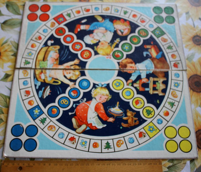 GDR board game children's toys around 1960 cardboard children's game IK