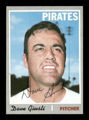 1970 Topps #372 Dave Giusti signed autograph EX, centered EAA1 BXCP71