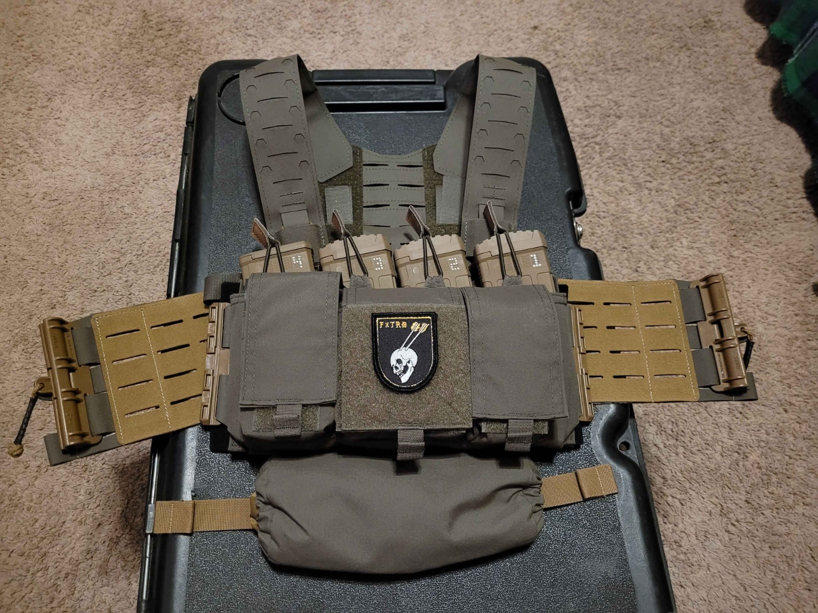 Velocity Systems & Shaw Concepts/Lunar Concepts Tubes Chest Rig - Ranger Green