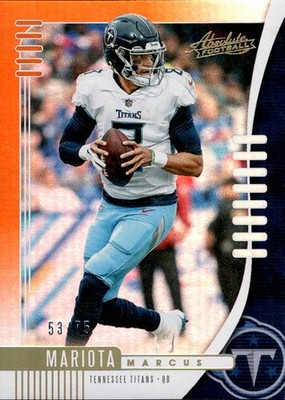 2019 Absolute Spectrum Orange #32 Marcus Mariota /75 - FB