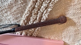 Agent Provocateur AP Riding Whip crystal Pink black leather RARE