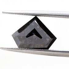 Naturschwarz Farbe Diamant Fünfeck Form Brilliant Schliff 2.50 Karat 11.5 MM