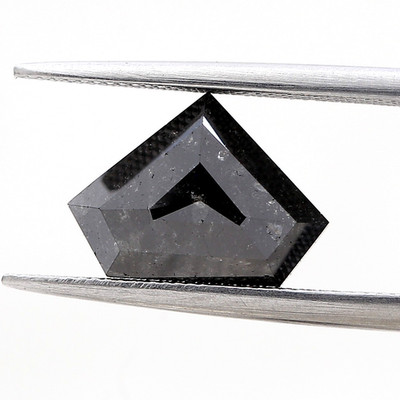 Naturschwarz Farbe Diamant Fünfeck Form Brilliant Schliff 2.50 Karat 11.5 MM
