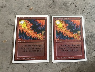 Red Elemental Blast Lot Of 2 Unlimited Magic The Gathering Cards MTG 