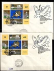 /// HUNGARY 1980 - 2 FDC - PERF+IMPERF - MAP, EUROPA