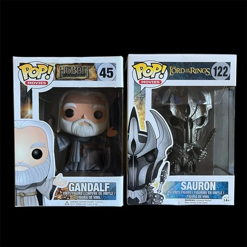 Funko Pop! Vinyl: The Hobbit - Gandalf #45, The Lord of the Rings - Sauron #122