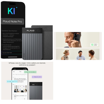 KI-Diktiergerät Plaud Note Pro Multimodale Aufnahme Schwerlast Schreibgerät