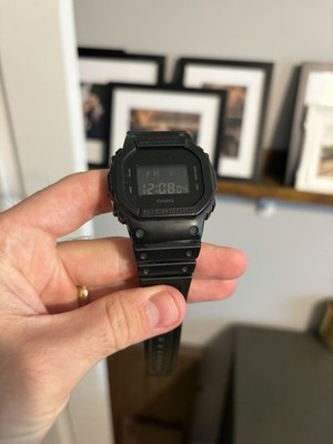 Casio G-SHOCK DW-5600BB Stainless Steel Resin Great Condition