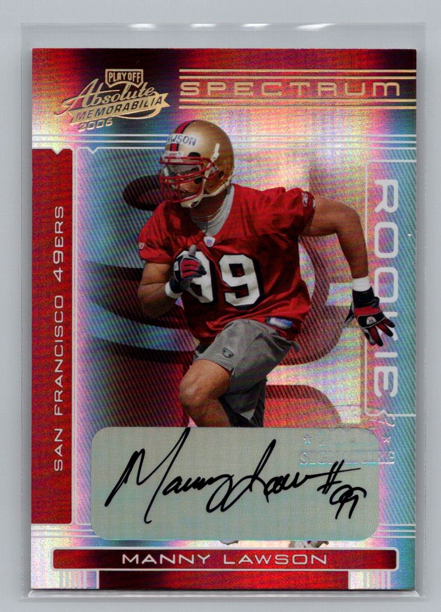 Manny Lawson Playoff Absolute Memorabilia #188 Autograph