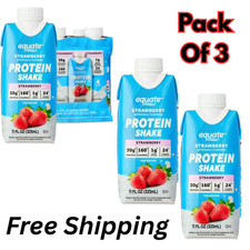 Equate High Performance Protein Shake, Strawberry, 11 fl oz, 12 Ct New