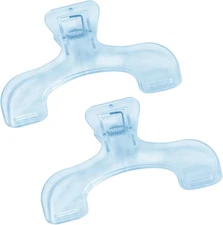 2-Pack Transparent Blue Book Page Holder Clips for Easy Reading