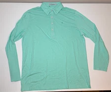 Criquet Men's Performance Long Sleeve Polo | Green | Large