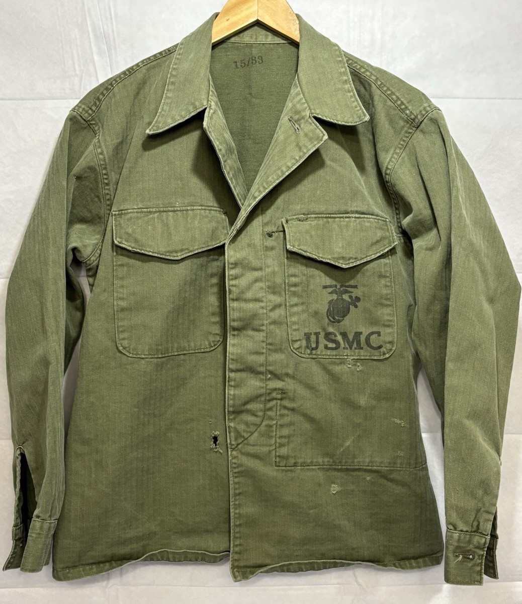 60s vintage USMC ミリタリージャケット p58 50S60S Vintage Usmc P-58 Utility Jacket L Degree Men's