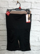 Skinny Girl 2 Pk L Shaping Seamless Slip Shorts Tummy  Thigh, Tan Black SG7129