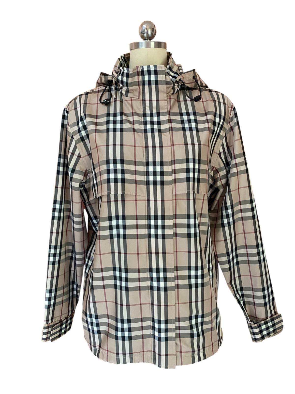 Rare Burberry Golf Nova Check Jacket Women's Size M Classic Iconic Style