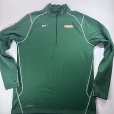NIKE Baylor Bears Football 1/4 Zip Jacket, Big 12 logo, Fiesta Bowl, Green, XXL