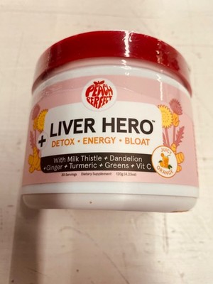 Peach Perfect Liver Detox Dandelion, Ginger, Turmeric, Greens & Vit C - 30ct