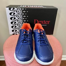NEW Dexter Ricky IV Men's Bowling Shoes, Navy/Orange Sizes 9  10