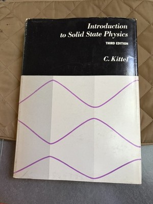 Introduction to Solid State Physics By C. Kittel-1968-3rd Ed.-HCDJ-Very Good