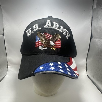 U.S. Navy Eagle on Flag Red White Blue bill navy blue hat Snapback Veteran Patr
