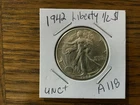 1942walking  liberty half dollar  UNC details High Grade A118