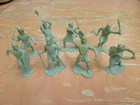 Vintage Marx Fighting Knights And Vikings Playset - Vikings 8 Figures 1 Damaged