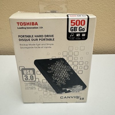 Toshiba 500 GB Canvio Black 3.0 USB External Hard Drive