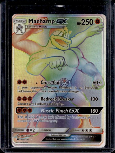 machamp gx pokemon card Machamp-GX - Burning Shadows #154 Price & Value ($37.07) Attack 2 Pokémon TCG - Machamp GX