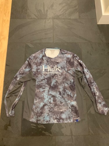 HUK Performance Fishing Long Sleeve Shirt Men's XL FREE SHIPPING NICE!!