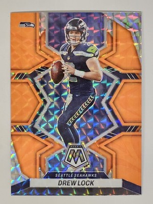 2022 Panini Mosaic Drew Lock Orange Reactive Prizm #169 Seattle Seahawks
