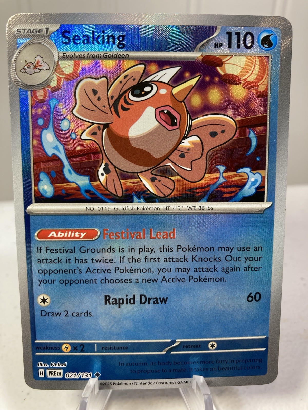 Seaking (Poke Ball Pattern) 021/131 Prismatic Evolutions Holo NEAR MINT (NM+)