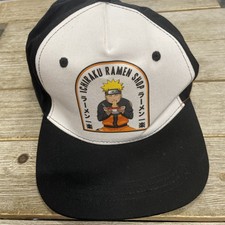 Naruto Ramen Soup Baseball Cap Hat Snapback Mens Black White Orange Anime