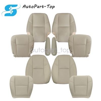 10 x For 2007 2008 Cadillac Escalade Front & 2nd Row Bottom & Top Seat Cover Tan