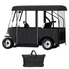 Uimoso 4 Passenger Golf Cart Cover Driving Enclosure Waterproof Roll-up Door