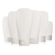 12PCS 150ML/5oz Empty Clear Refillable Cosmetic Soft Tube Squeeze Bottle With...