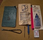 Vintage Sewing Machine  Monogram Embroidery Guide Screwdriver Fray Check Needles — photo 1