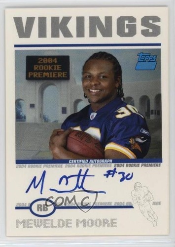 2004 Topps Rookie Premiere Certified Auto Mewelde Moore #RP-MM Auto RC