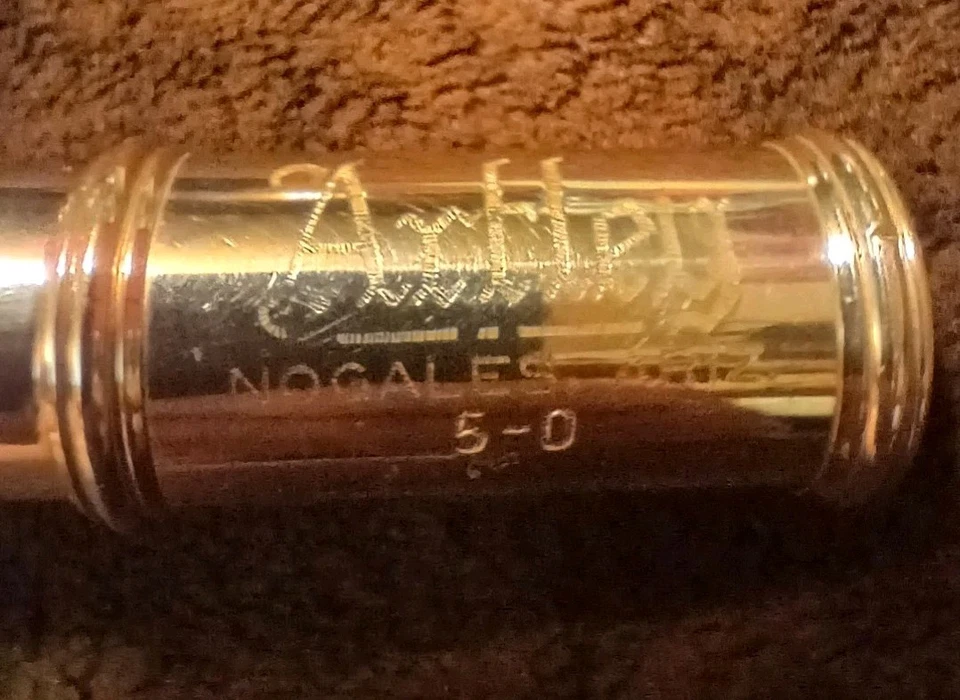 Flauta Artley 5-0 de colección de los años 80 agujero abierto junta de cabeza de plata con estuche de ley 925  Foto 4 de 4