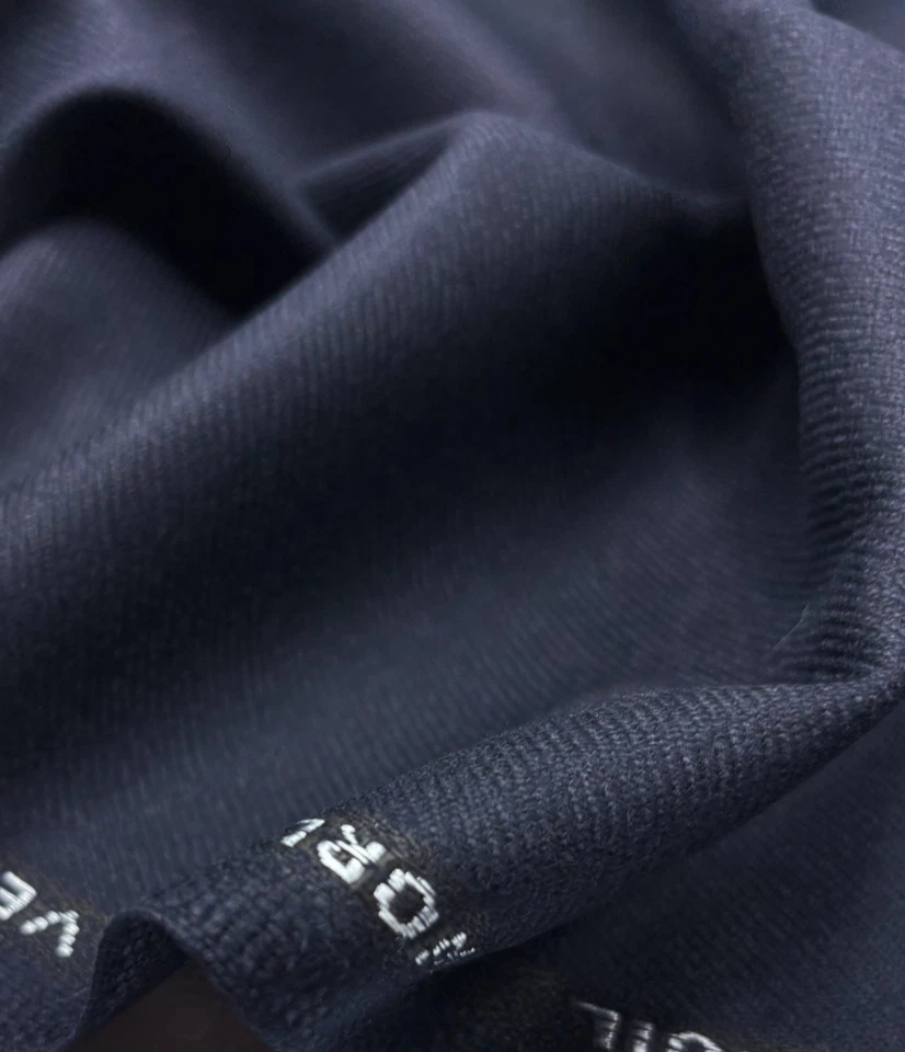 Navy Twill Wool Cashmere Mohair Fabric Suiting Fabric By Dormeuil, 3.50m x 1.50m - Image 2 of 4