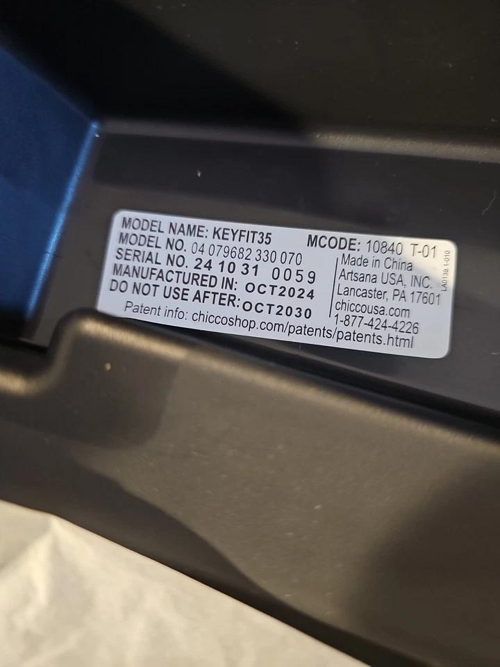 Asiento de coche infantil Chicco KeyFit 35 cremallera Cleartex, ceniza ¡Nuevo! Foto 2 de 4