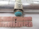 VINTAGE NAVAJO INDIAN MODERNIST BLUE STONE OVAL RING MENS STERLING — photo 8