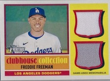 FREDDY FREEMAN 2025 Topps Heritage Clubhouse Collection Dual Relic #CCSDR-FF
