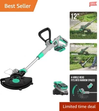 Lightweight 4.5 lbs 20V String Trimmer with 12" Cutting Width & Safety Features