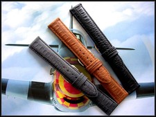 22mm Brown Distressed Leather Aviator pilot watch band IW SUISSE 16 17 18 19 20