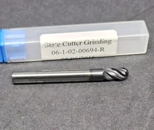 SGS 6mm Carbide Ball Nose End Mill Z-Carb Reground & Coated 63mm OAL Machinist